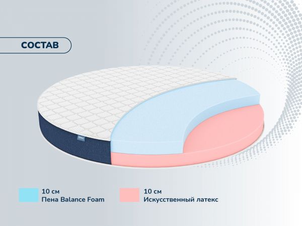 Круглый матрас Dimax Раунд 20 микс (Раунд&nbsp;20&nbsp;микс)